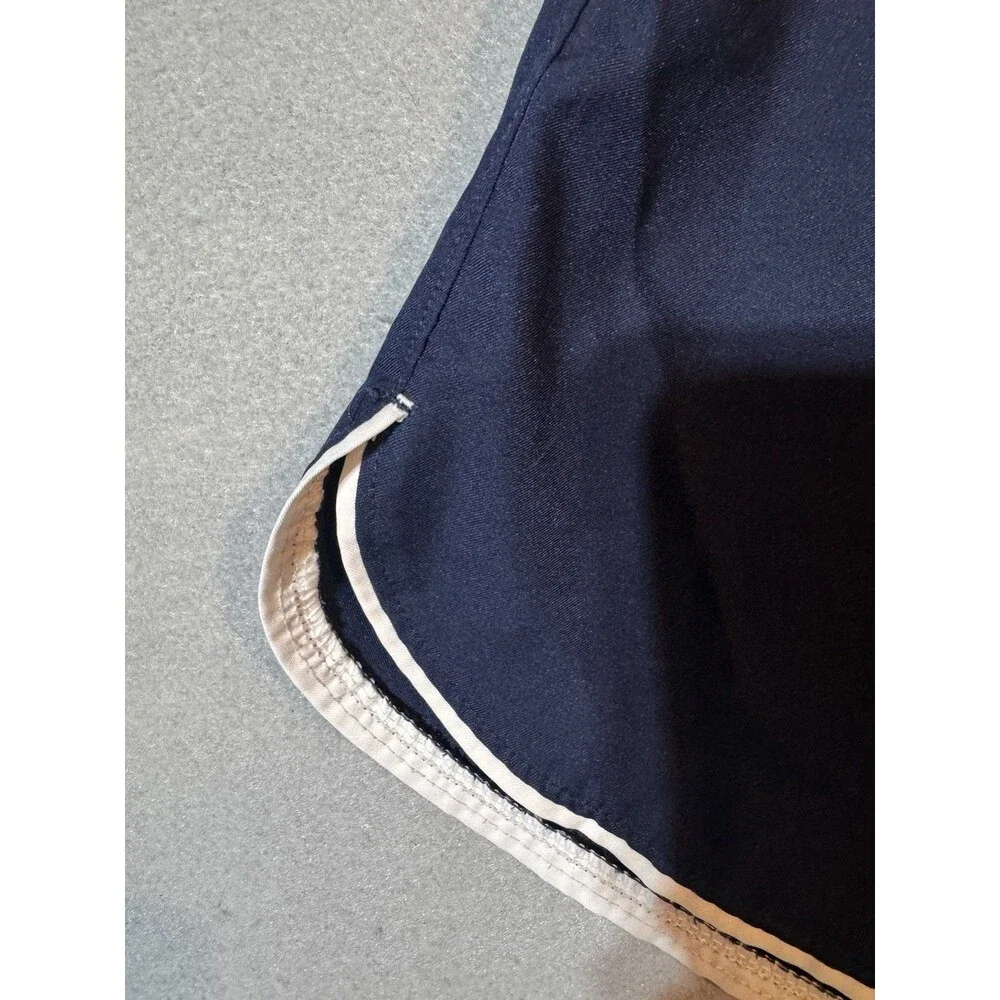 Nike Boys Blue With White Trim Athletic Shorts L Drawstring Elastic Waist Poly